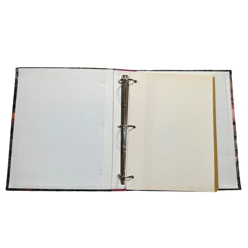 Vintage Floral Photo Album 3 Ring Binder 50 Sheets Dutch Still Life Pink Cottage